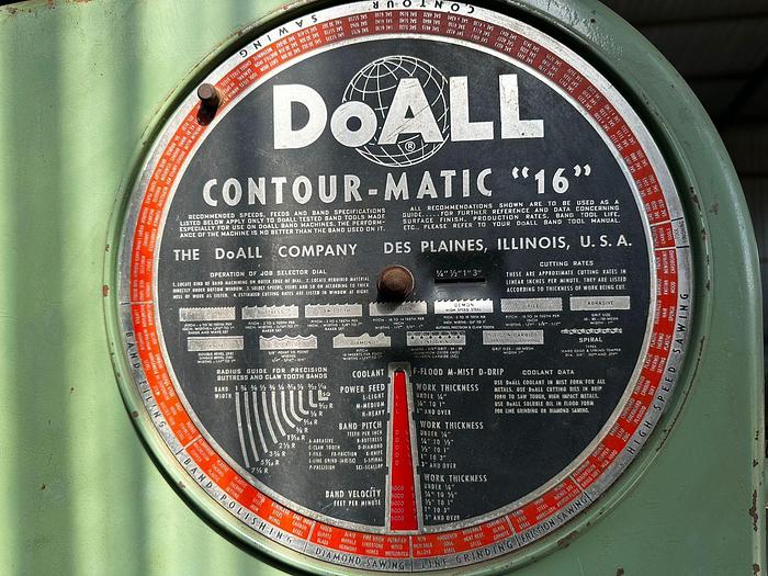 Used DOALL CONTOUR MATIC SAW 16 INCH AND WELDER (NOT TESTED)