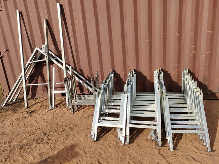 Used 1 X 100 M PACKING LINE ROLLER CONVEYOR STRUCTURE COMPLETE WITH DRIVES UNIT (TESTED)