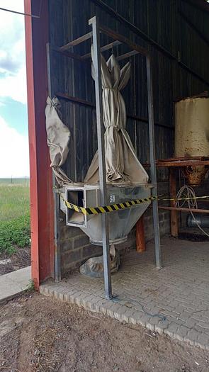 Used BAG FILTER CHUTE WITH FRAME & GALVANIZED DUCTING PIPES