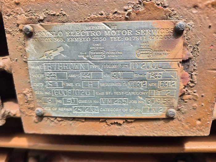 Used BOYD BROWN 30KW ELECTRIC MOTOR