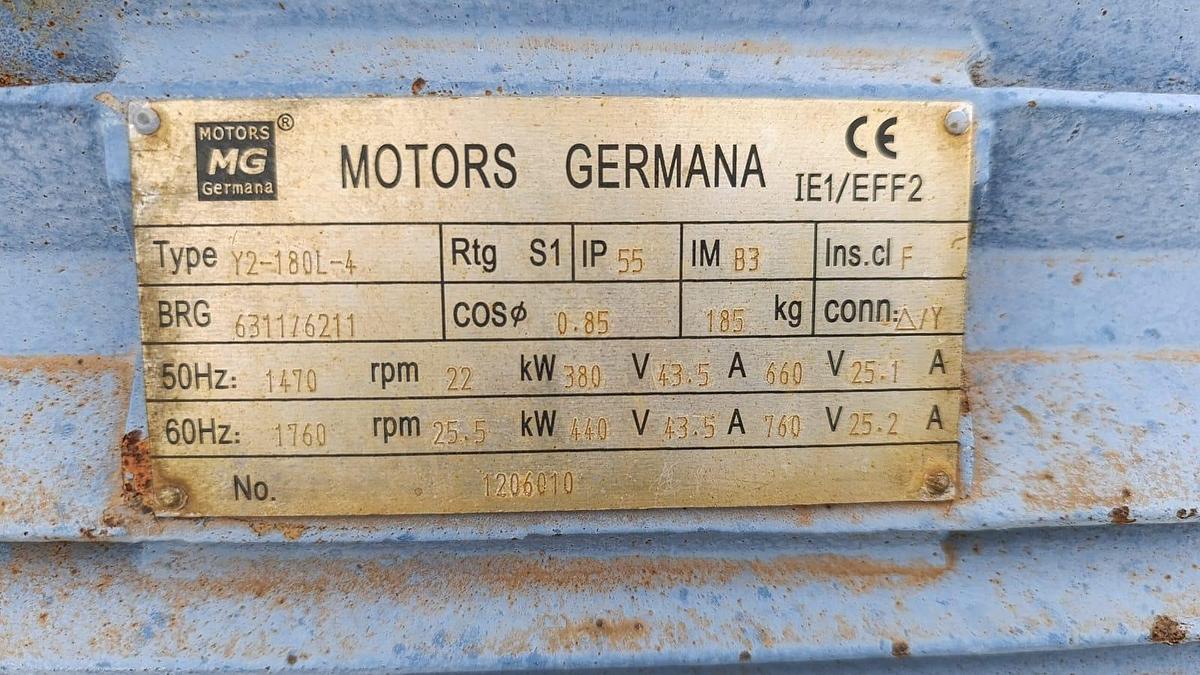 Used 22KW SINGLE DRUM WINCH WITH MOTORIZED GEARBOX(USED)