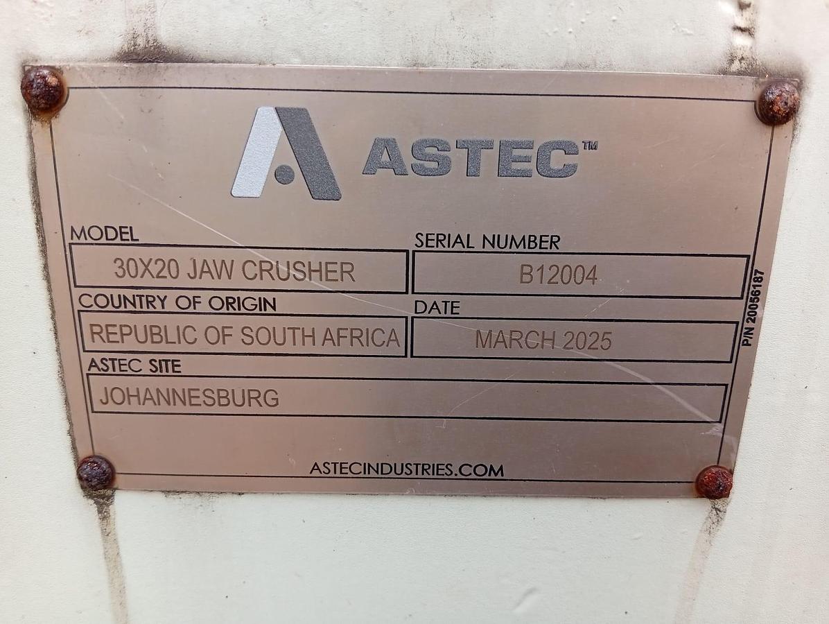 Refurbished  30X20 SINGLE TOGGLE ROLLER BEARING JAW CRUSHER (REFURBISHED)