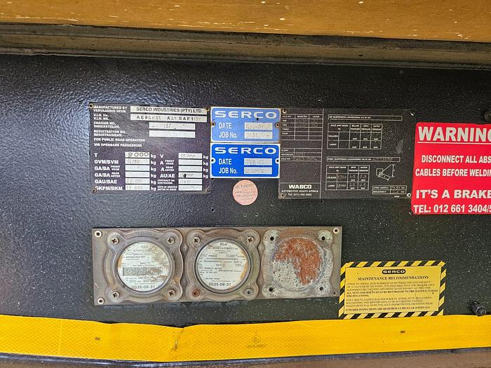 Used SERCO DOUBLE AXLE ISOLATED BODY TRAILER WITH RAVIOLI TAIL LIFT