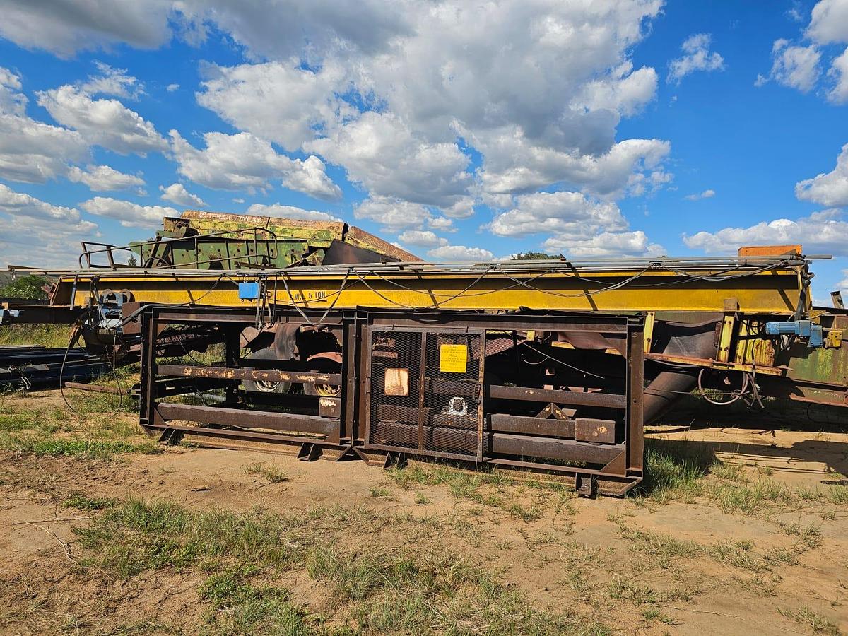 Used 5 TON OVERHEAD CRANE WITH REMOTE 2 X ELECTRIC 7.5 KW ELECTRIC MOTORS AND GEARBOX REMOTE GENERAL INFORMATION S