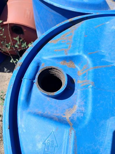Used 210 LITRE PLASTIC DRUMS WITHOUT CAPS