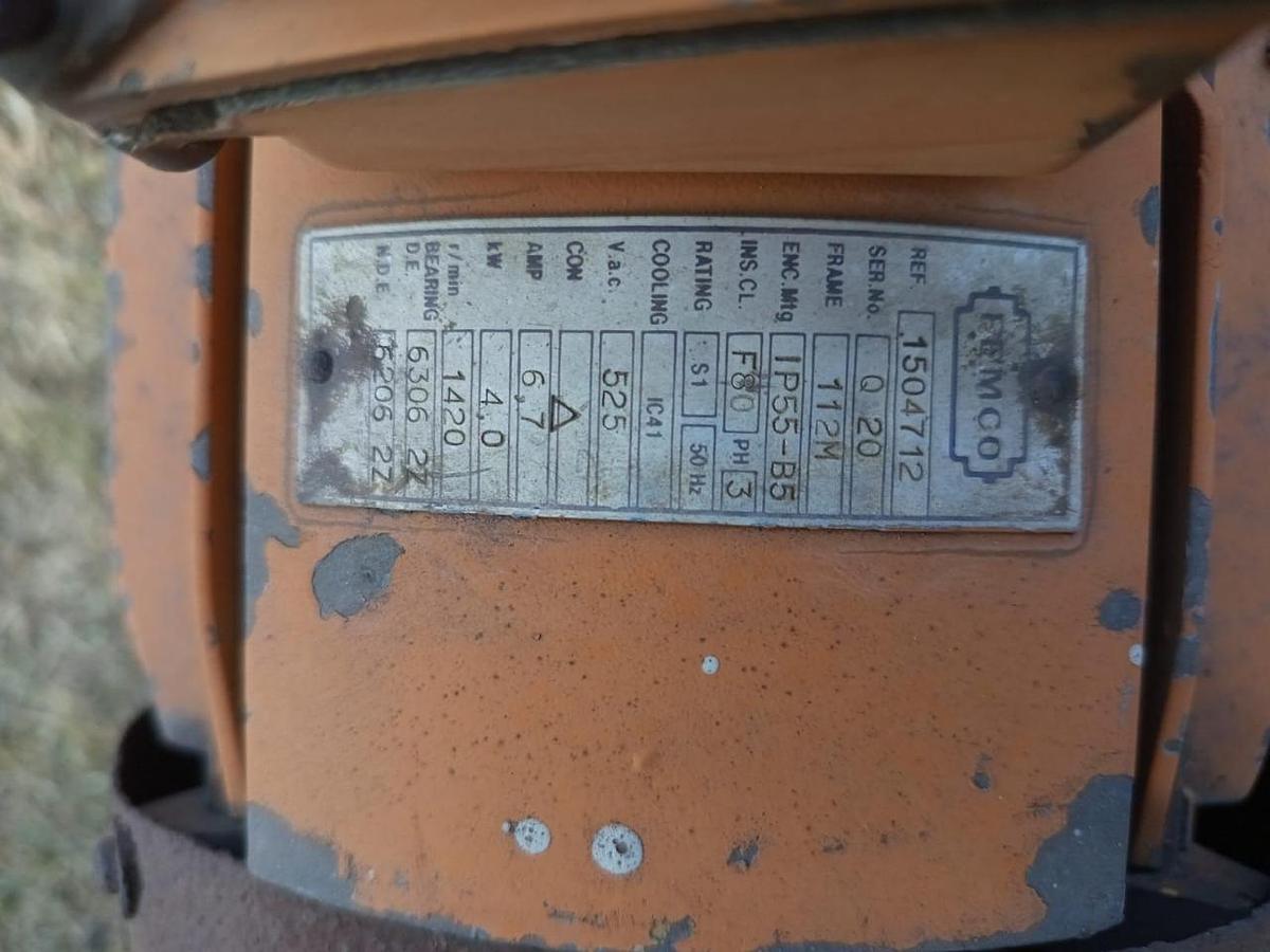 Used MECHANI MAG ELECTRO MAGNET WITH 4 KW ELECTRIC MOTOR - USED CONDITION