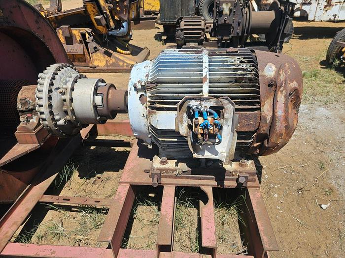 Used BLOWER WITH 132 KW ELECTRIC MOTOR WITH FLUID DRIVE COUPLING & EXHAUST