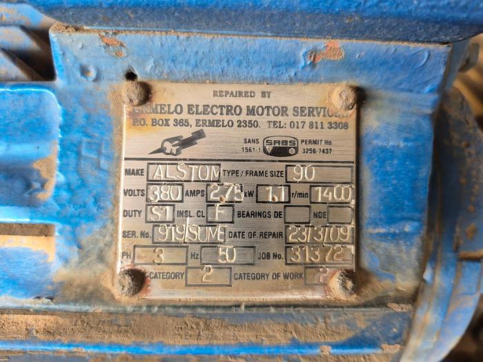 Used ALSTOM 1.1KW INDUCTION MOTOR