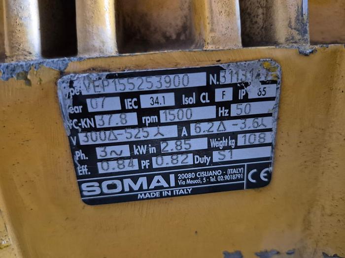 Used SOMAI 2.85KW 3-PHASE VIBRATING MOTOR