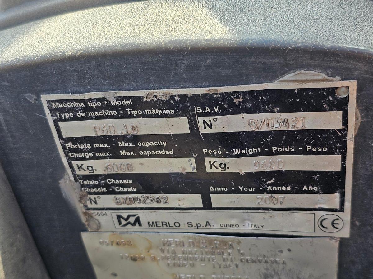 Used MERLO PANORAMIC P60.10 TELEHANDLER WITH PERKIN 2168/2400 ENGINE (RUNNER)