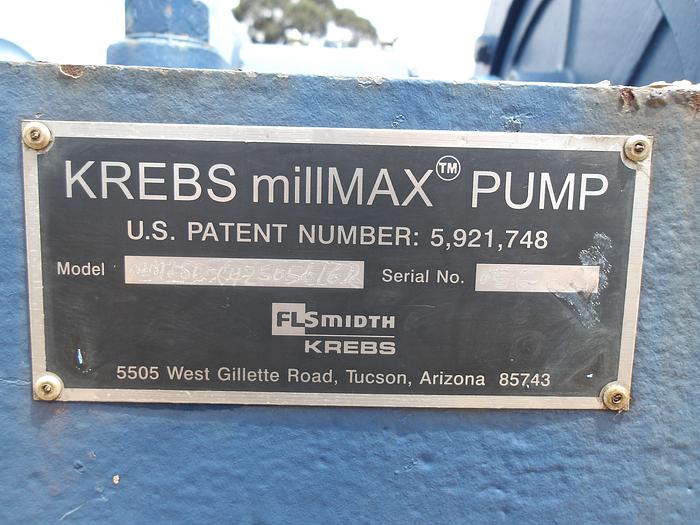 Used KREBS MILLMAX MM250-010 PUMP (NOT TESTED)