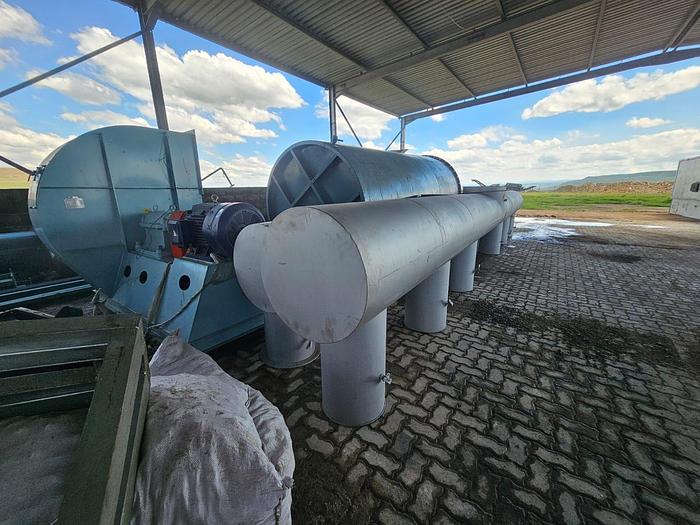 Used COMPLETE (BRAND NEW) 2024 VIBRATING FLUID BED DRYER UNIT, WITH FANS, OVEN, VIBRATORS, DUCTING, CYCLONES, CONTROL PANELS, SCREW FEEDERS, GEARBOXES & MOTORS