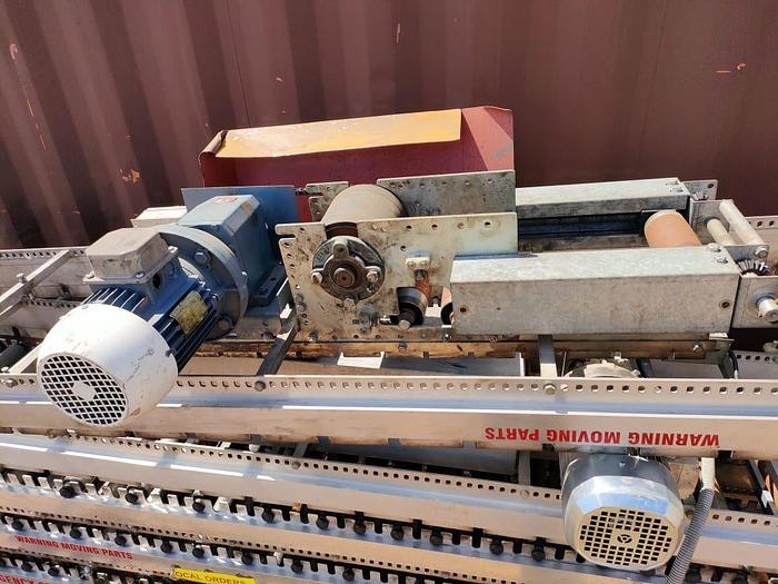 Used 1 X 100 M PACKING LINE ROLLER CONVEYOR STRUCTURE COMPLETE WITH DRIVES UNIT (TESTED)