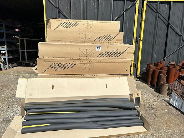 Used BOXES NEW PIPE INSULATION MATERIAL GRADE EB P3621