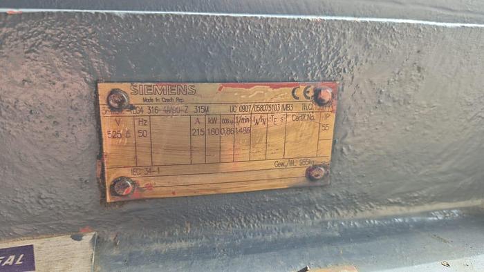 Used CMG SIEMENS 160KW ELECTRIC MOTOR