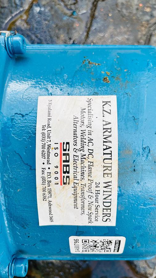 Used 7.5 KW FLANGE ELECTRIC MOTOR (K.Z. ARMATURE WINDERS)(USED)