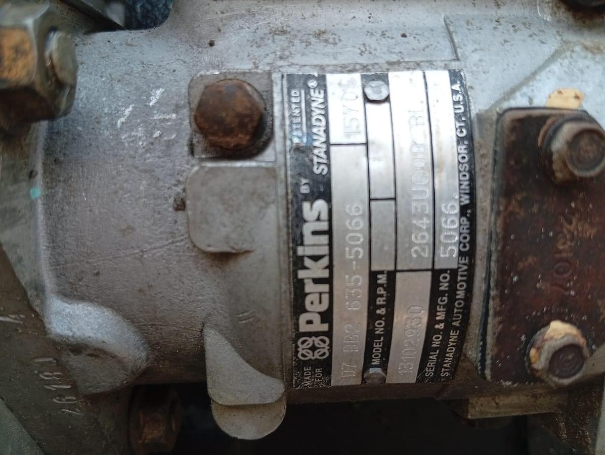 Used DIESEL MOBILE VACUUM UNIT WITH START & GO BOX WITH 6 CYLINDER PERKINS ENGINE 1832/1500