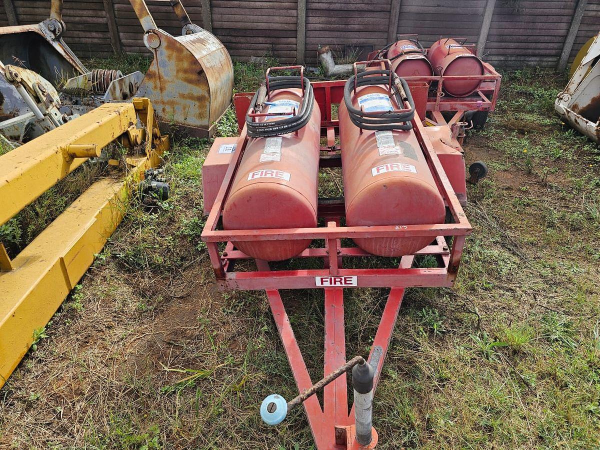 Used SINGLE AXLE 125 KG (2) DRY CHEMICAL POWDER FIRE EXTINGUISHER TRAILER