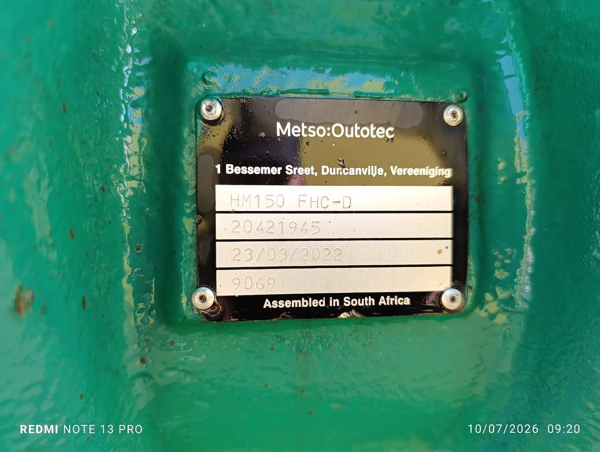 Used HM150 METSO PUMP WITH 22KW ELECTRIC MOTOR