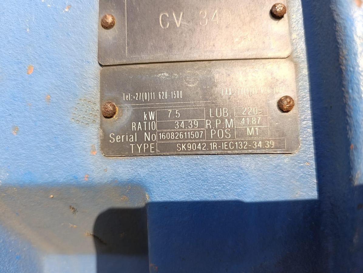 Used POWERPACK GERBOX WITH ELECTRIC MOTOR 7.5KW