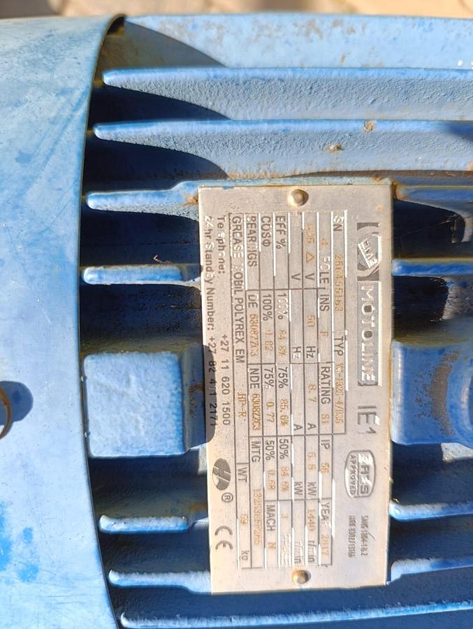 Used POWERPACK GEARBOX WITH ELECTRIC MOTOR 5.5KW