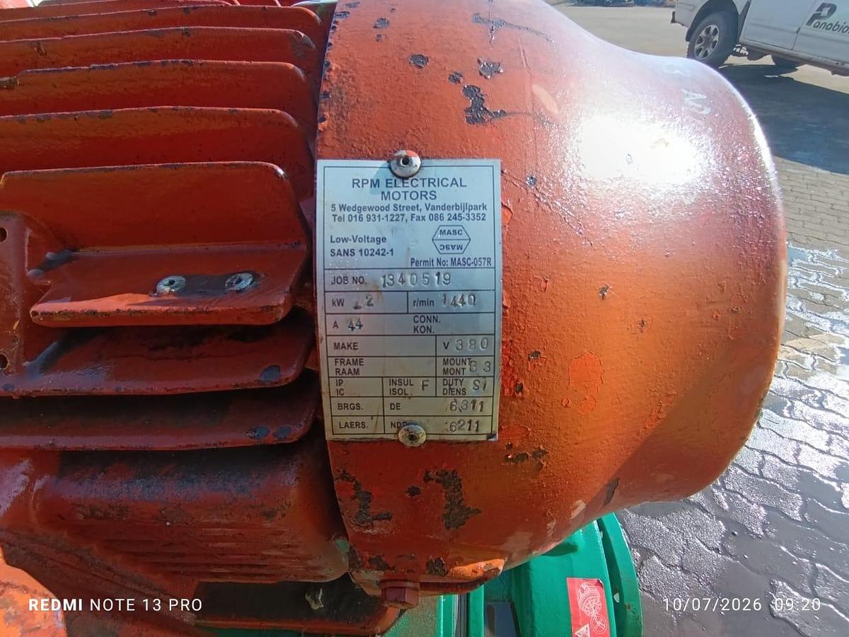 Used HM150 METSO PUMP WITH 22KW ELECTRIC MOTOR
