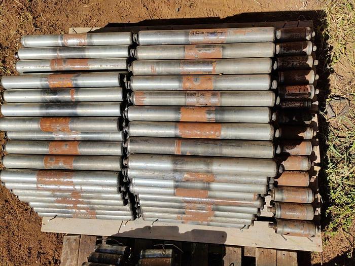 Used 1 X 100 M PACKING LINE ROLLER CONVEYOR STRUCTURE COMPLETE WITH DRIVES UNIT (TESTED)