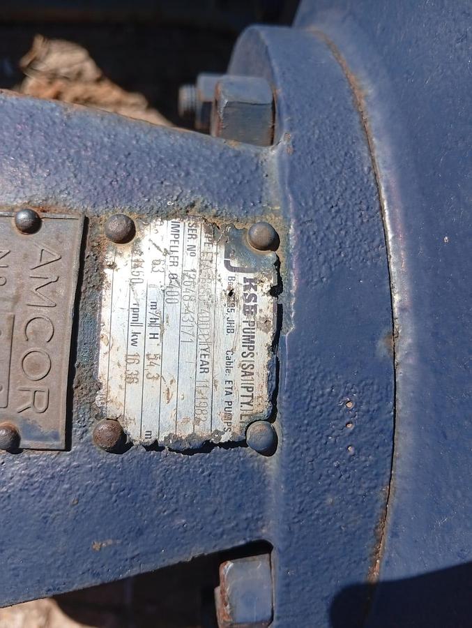 Used 4/3 KSB ETA B 80 400C SINGLE-CASE HORIZONTAL SHAFT PUMP