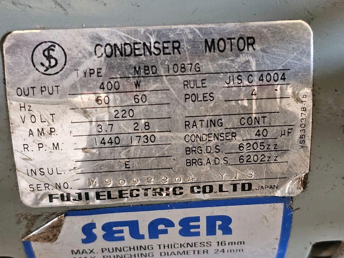Used INDUSTRIAL HYDRAULIC MOBILE GURDER PUNCH MAX 10MM THICKHNESS PLATE