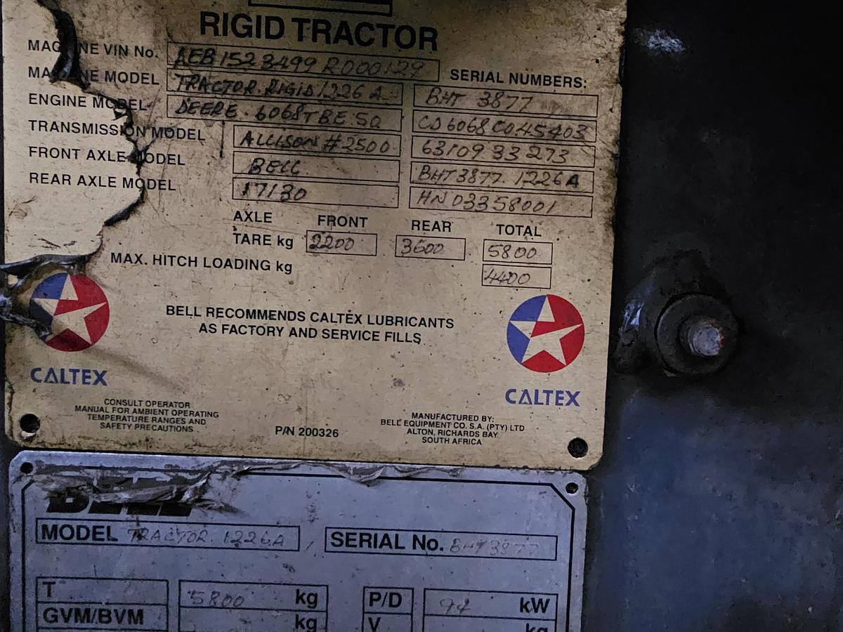 Used BELL TRACTOR WITH TRAILER