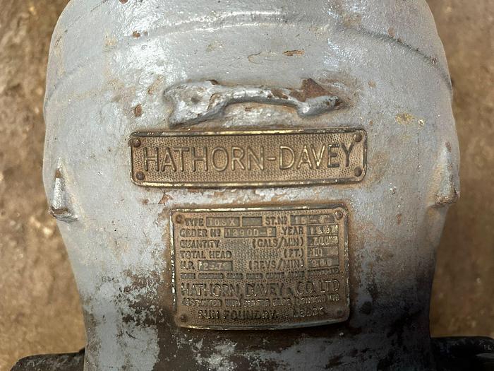 Used HATHORN-DAVEY 700 GALONS P/M OIL PUMP (NOT TESTED)