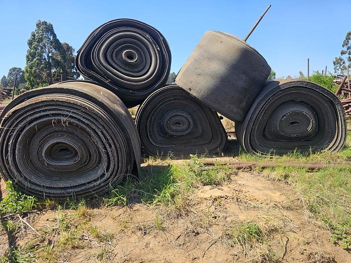 Used  VARIOUS SIZED NITRILE PVC NYLON CONVEYOR BELT ROLLS