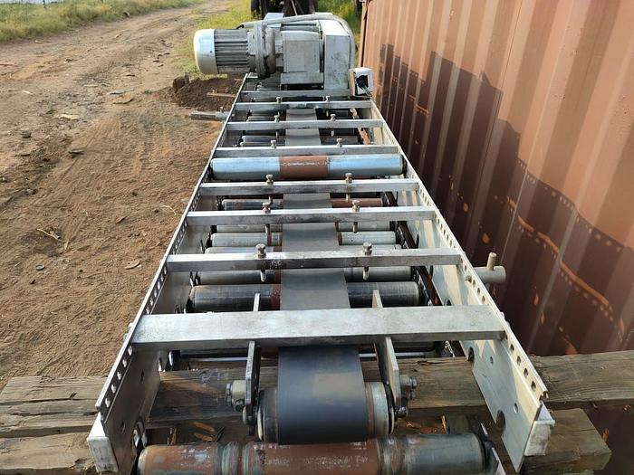 Used 1 X 100 M PACKING LINE ROLLER CONVEYOR STRUCTURE COMPLETE WITH DRIVES UNIT (TESTED)