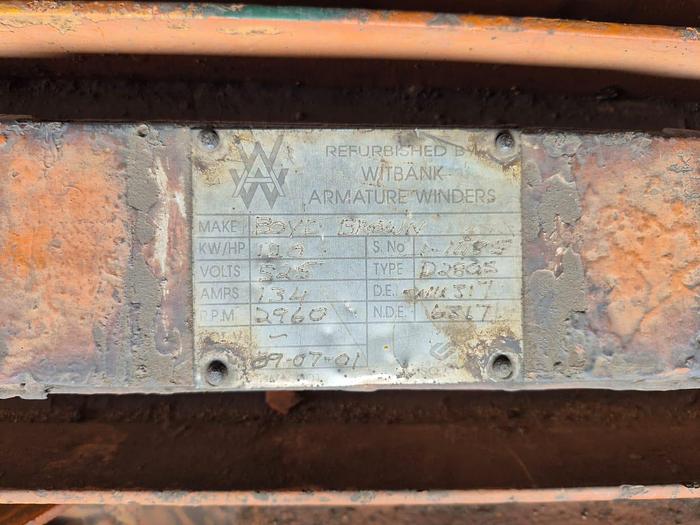 Used BOYD BROWN 120KW ELECTRIC MOTOR