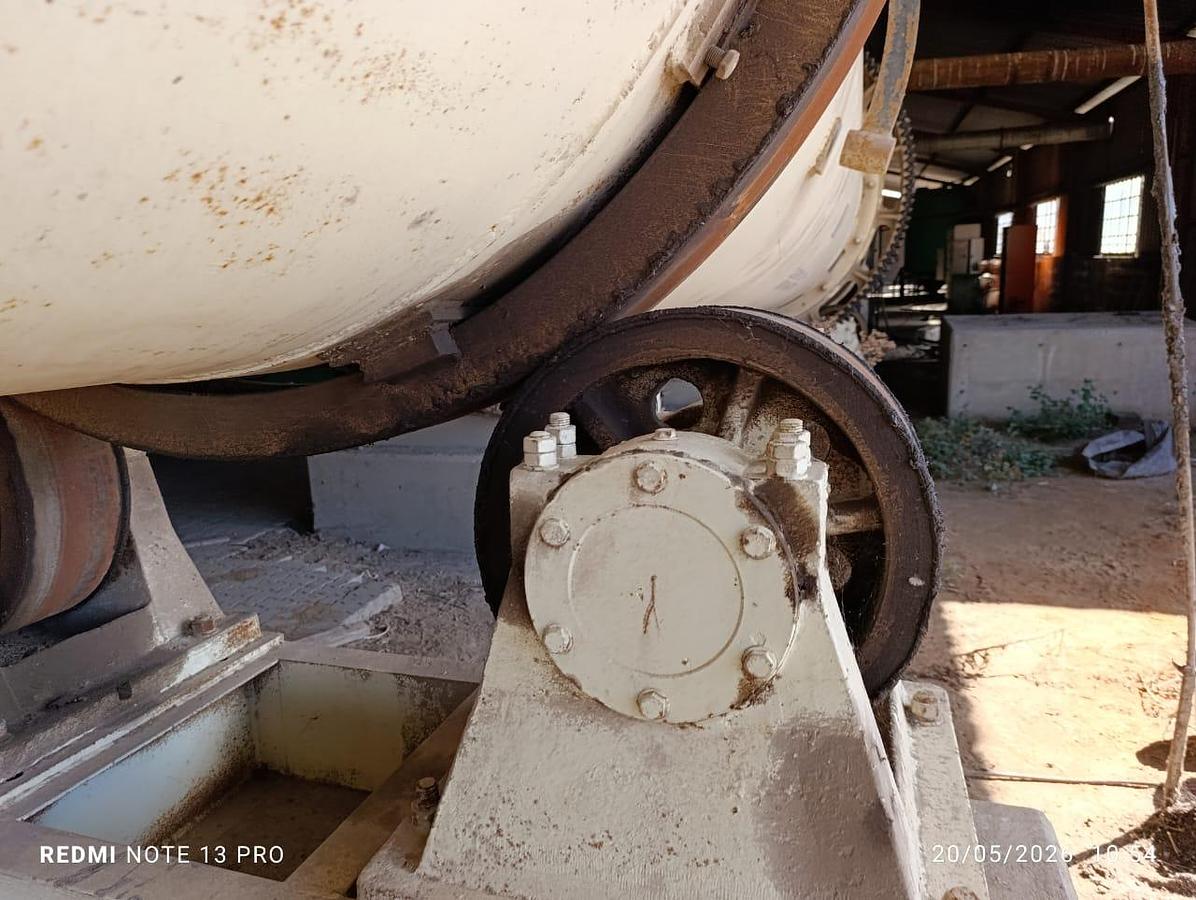 Used ROTATING DRUM COOLER WITH BAG FILTER CHUTE WITH FRAME & GALVANIZED DUCTING PIPES
