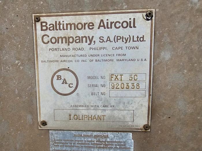 Used  BAC BALTIMORE AIRCOIL HEAT EXCHANGER & STAINLESS STEEL CHILLER & FAN(NOT TESTED)