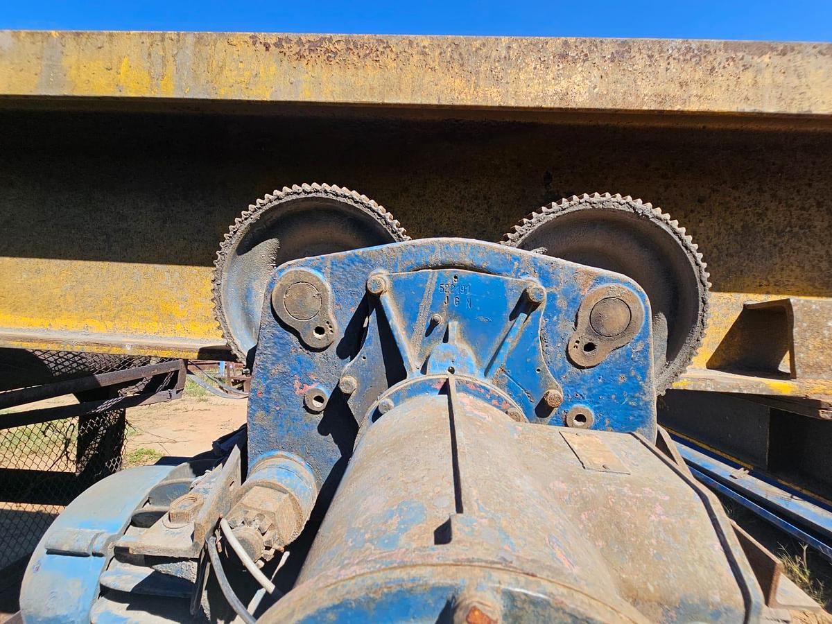 Used 5 TON OVERHEAD CRANE WITH REMOTE 2 X ELECTRIC 7.5 KW ELECTRIC MOTORS AND GEARBOX REMOTE GENERAL INFORMATION S