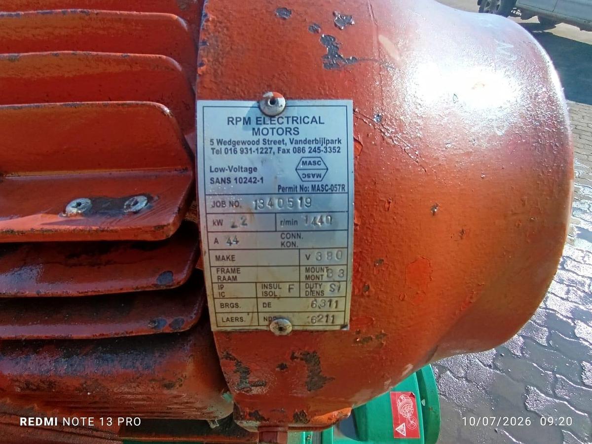 Used HM150 METSO PUMP WITH 22KW ELECTRIC MOTOR