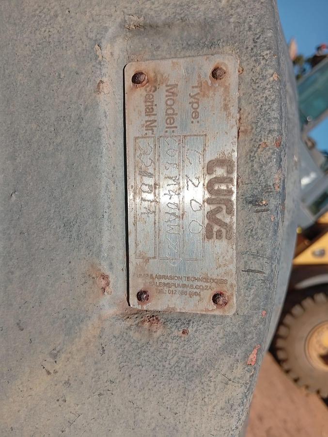 Used 8/7 CURVE C200 HORIZONTAL SHAFT SPLIT CASE SLURRY PUMP