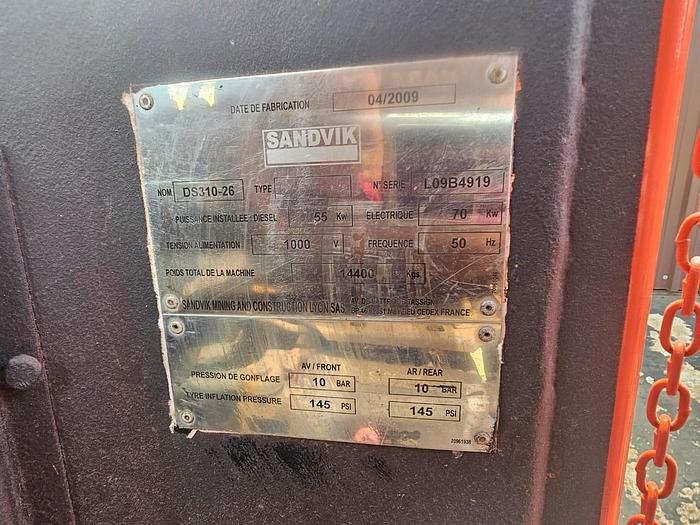 Used SANDVIK DS310 ROCK ROOF BOLTER