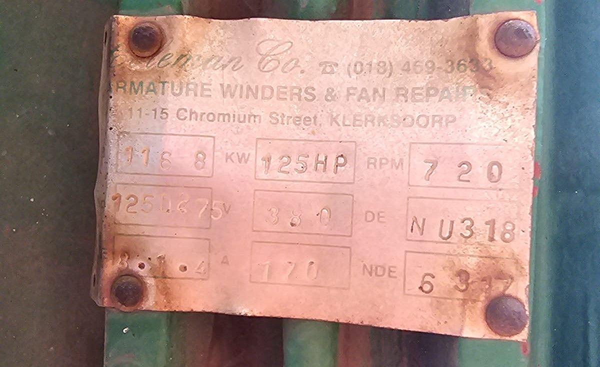 Used 116.8 KW ELECRIC MOTOR