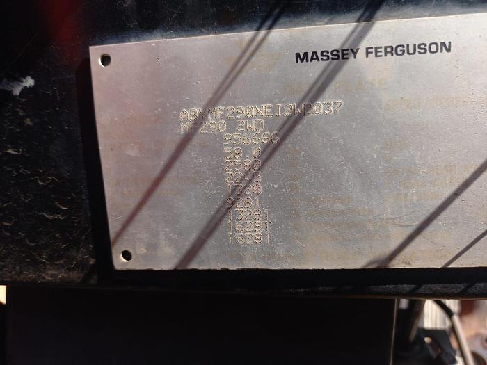 Used  MASSEY FERGUSON 290 TRACTOR (RUNNER)