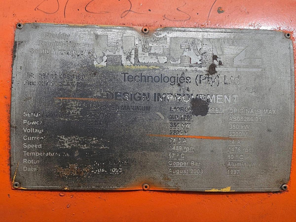 Used 350 KW SIEMENS ELECTRICAL MOTOR (VIBRATING MOTOR)(USED)