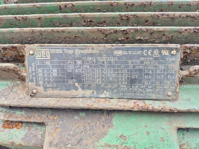 Used WEG 18.5KW ELECTRICAL MOTOR