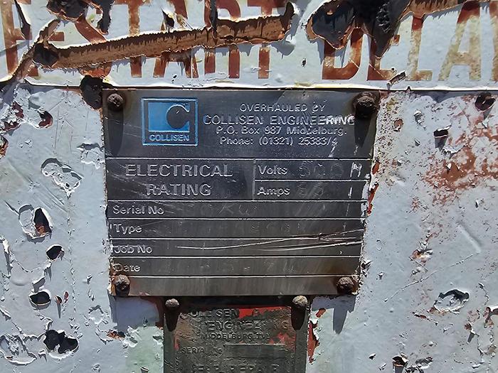 Used UG FLAMEPROOF COMPRESSOR ON TRAILER WITH 60 KW 550 VOLT ELECTRIC MOTOR