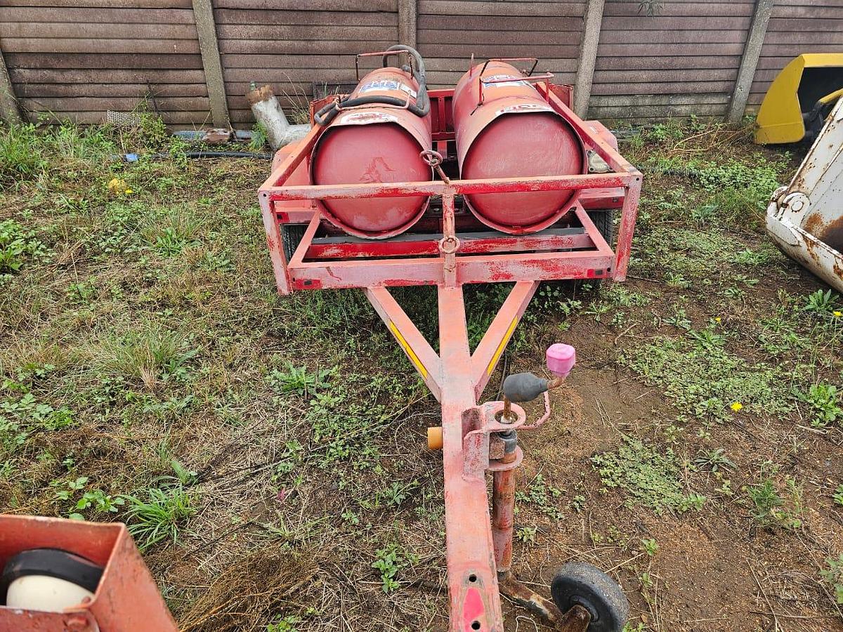 Used SINGLE AXLE 125KG (2) DRY CHEMICAL POWDER FIRE EXTINGUISHER TRAILER