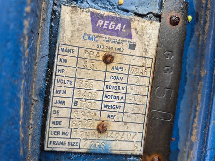 Used CMG HIGH PERFORMANCE 3-PHASE 45KW ELECTRIC MOTOR
