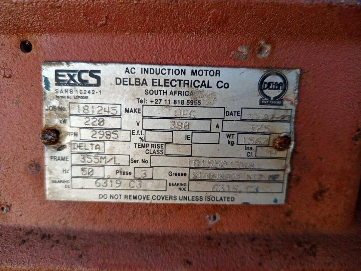 Used 220 KW INDUCTION MOTOR - USED CONDITION