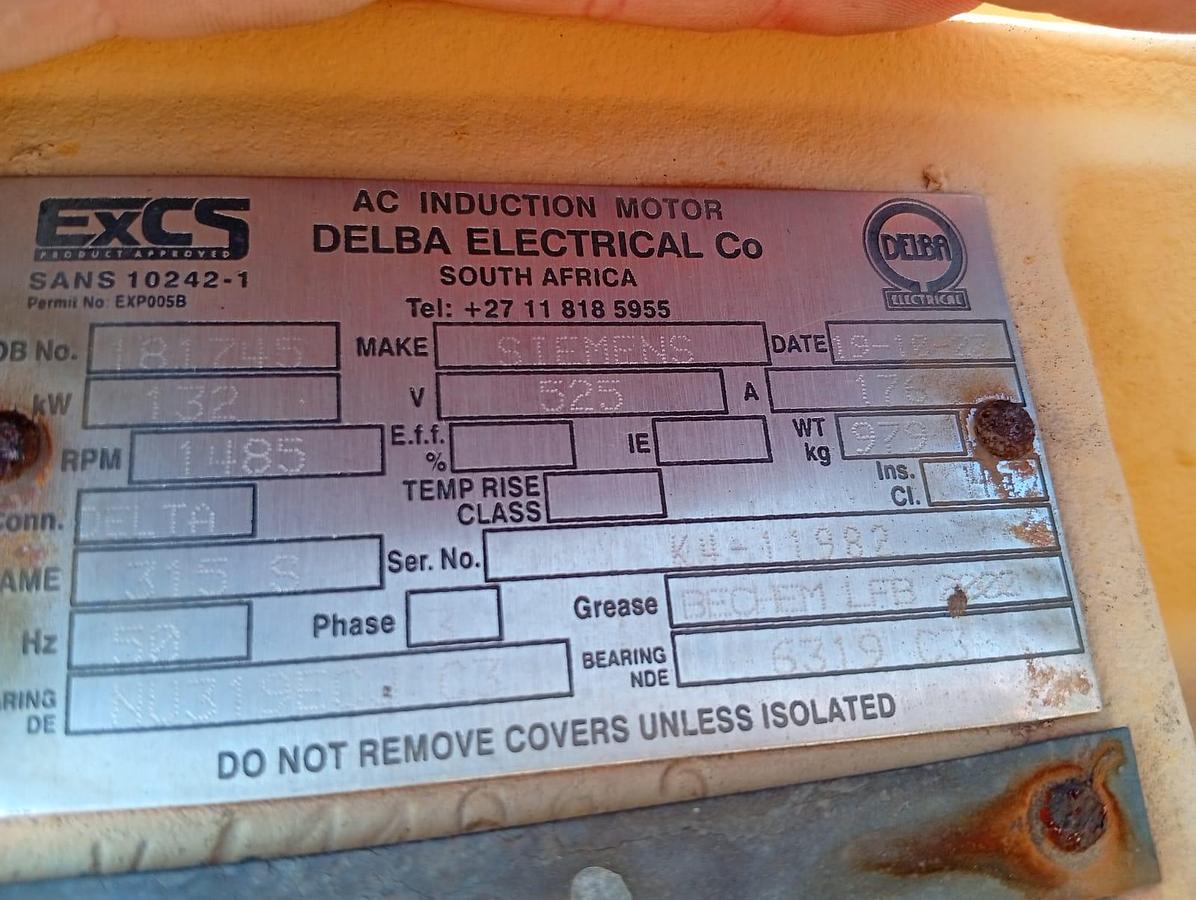 Used BOX STORAGE TANK WITH 132KW INDUCTION MOTOR