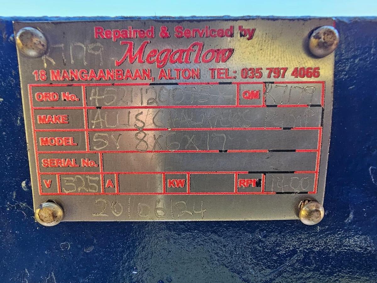 Used 8/6 PUMP WITH ELECTRIC MOTOR & FRAME (USED)